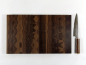 Preview: Hirnholzbrett Schwarznussholz 44,5 x 26,3 x 2,5 cm