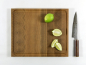 Preview: Hirnholzbrett Eiche 35,5 x 29,5 x 2,2 cm