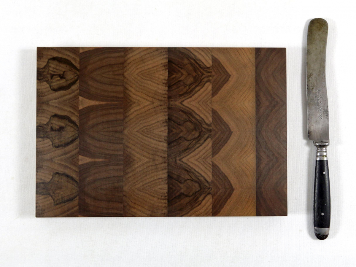 Hirnholz- Vesperbrett Schwarznuss 26 x 17 x 1,6 cm