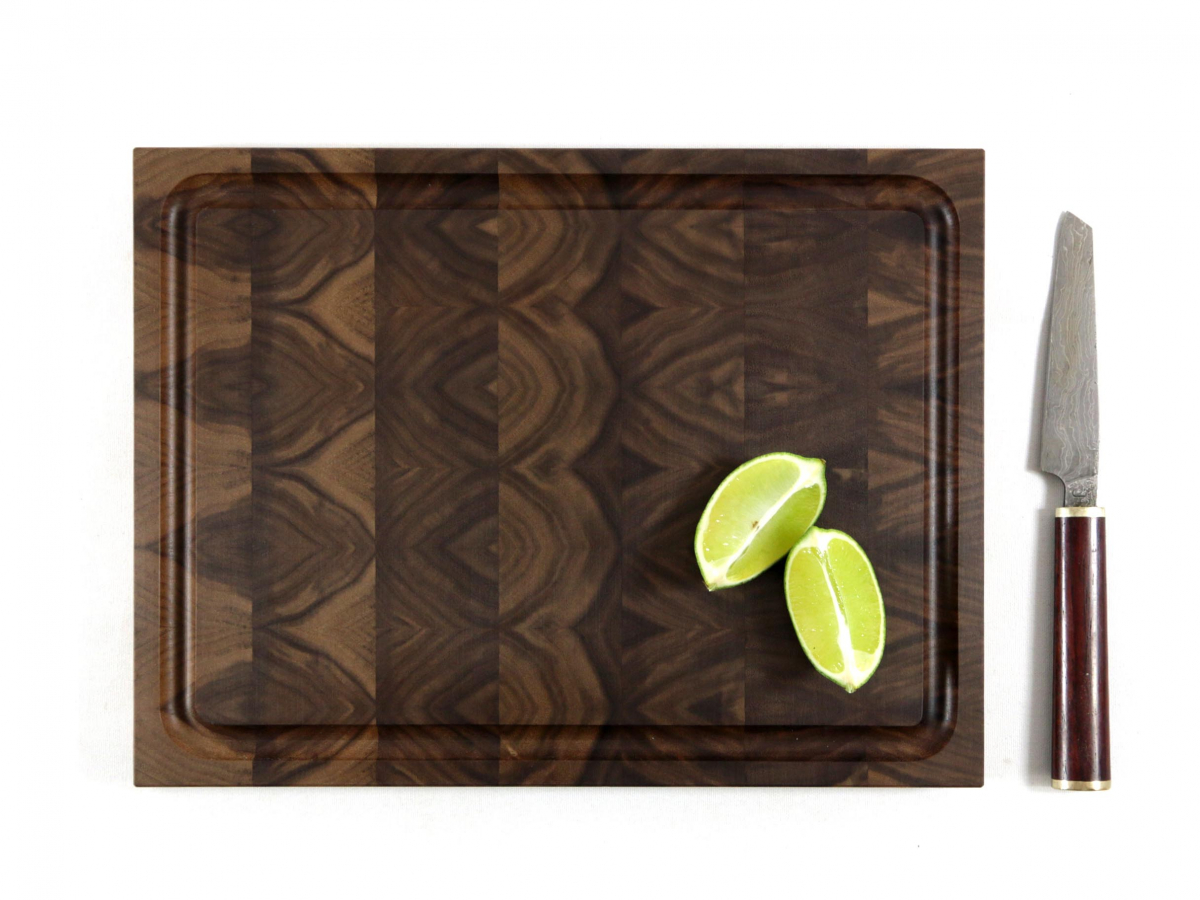 Hirnholzbrett Schwarznussholz 30,9 x 23,2 x 1,9 cm