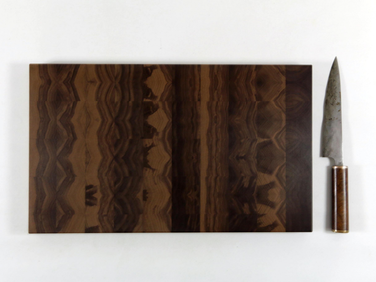 Hirnholzbrett Schwarznussholz 44,5 x 26,3 x 2,5 cm