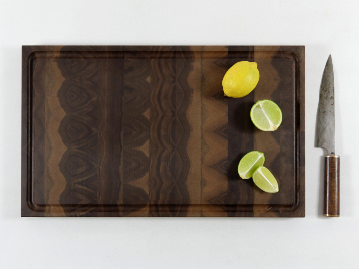 Hirnholzbrett Schwarznussholz 48,3 x 29,3 cm