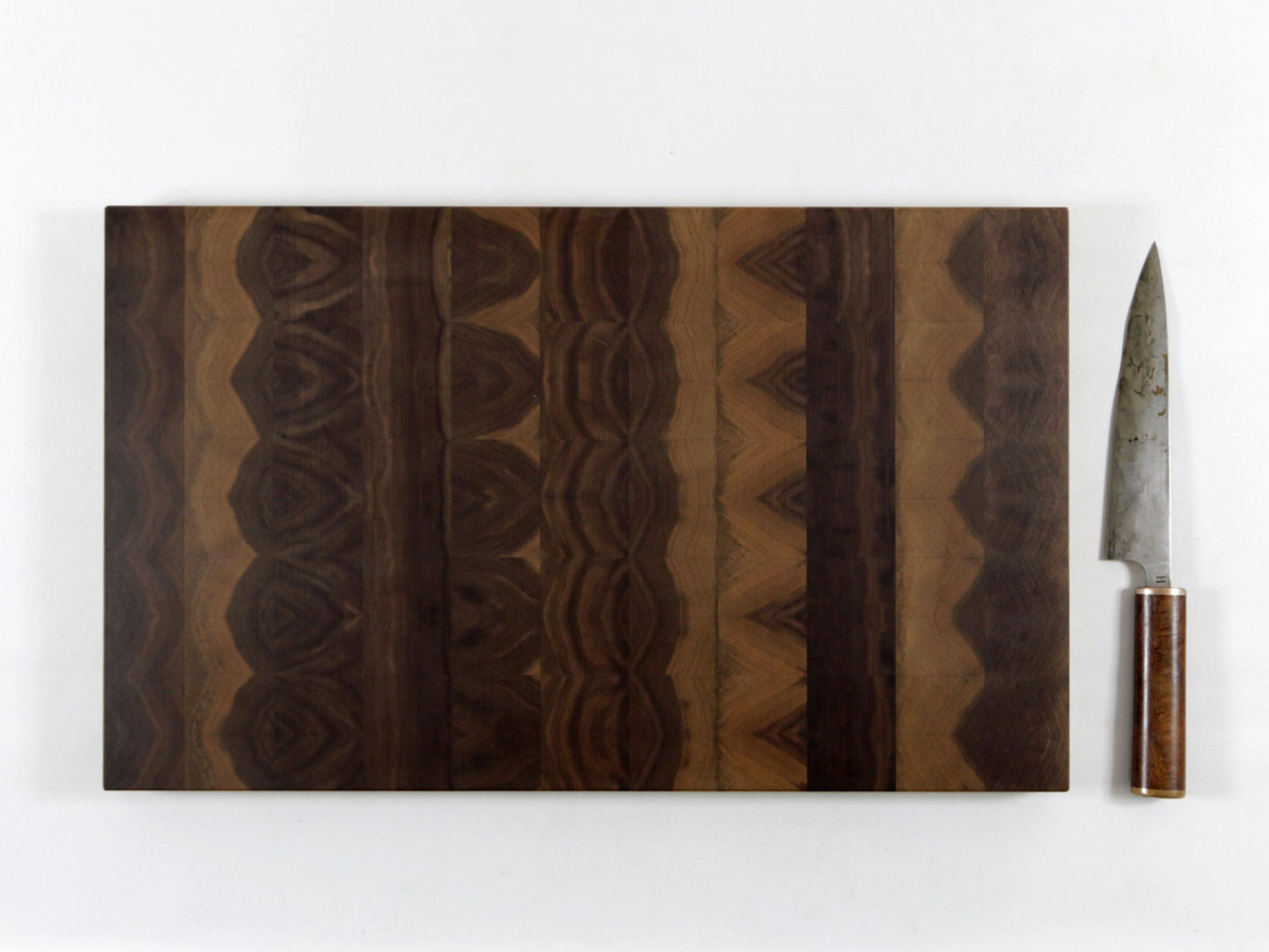 Hirnholzbrett Schwarznussholz 48,3 x 29,3 cm