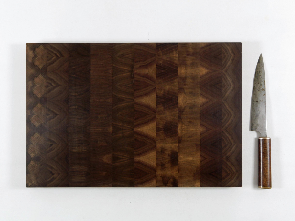 Hirnholzbrett Schwarznussholz 44,4 x 29,2 cm