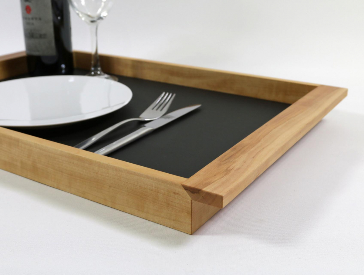 Tablett helles Apfelholz Größe 3