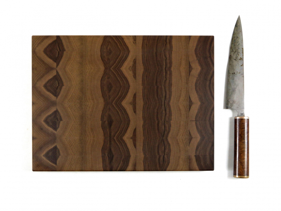 Hirnholzbrett Schwarznussholz 31 x 23 x 2 cm