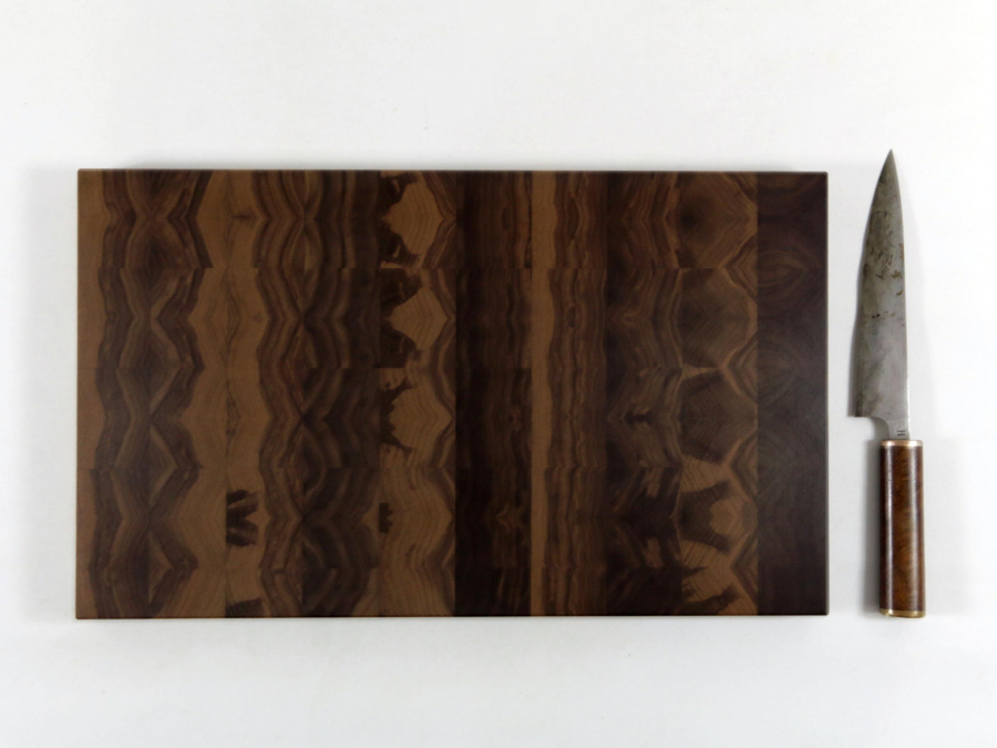 Hirnholzbrett Schwarznussholz 44,5 x 26,3 x 2,5 cm