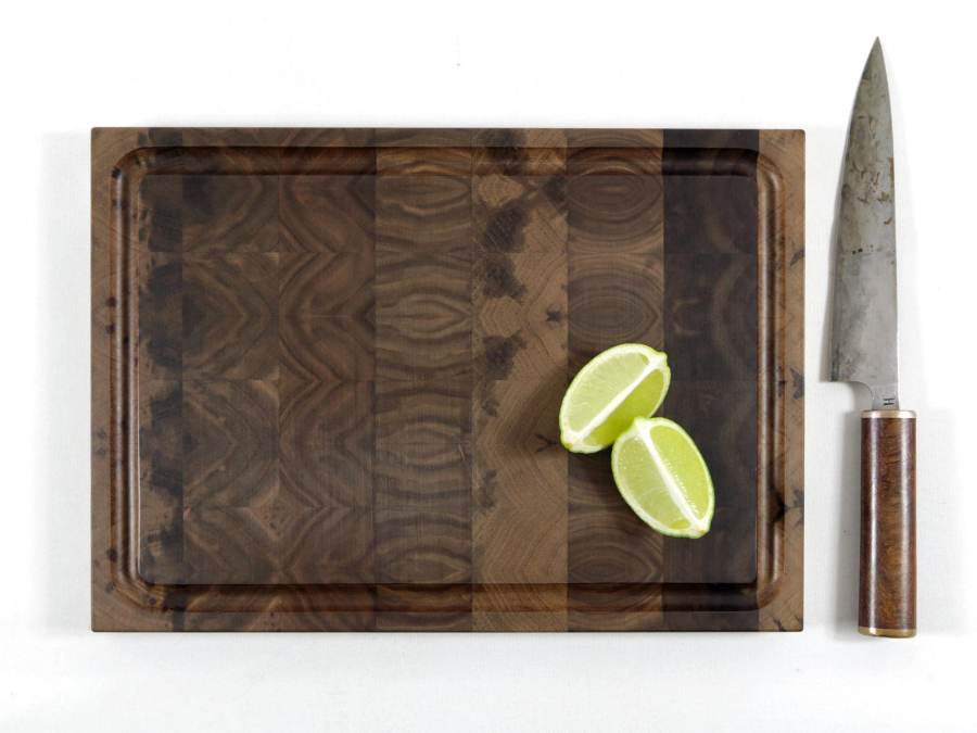 Hirnholzbrett Schwarznussholz 33 x 23,2 x 2 cm